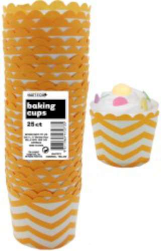 Baking Cups - Chevron Yellow - Click Image to Close